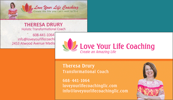 Love Your Life Coaching’s Before & After Business Card