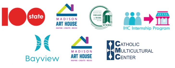 An assortment of logos from the Madison community that IH Concepts has worked with