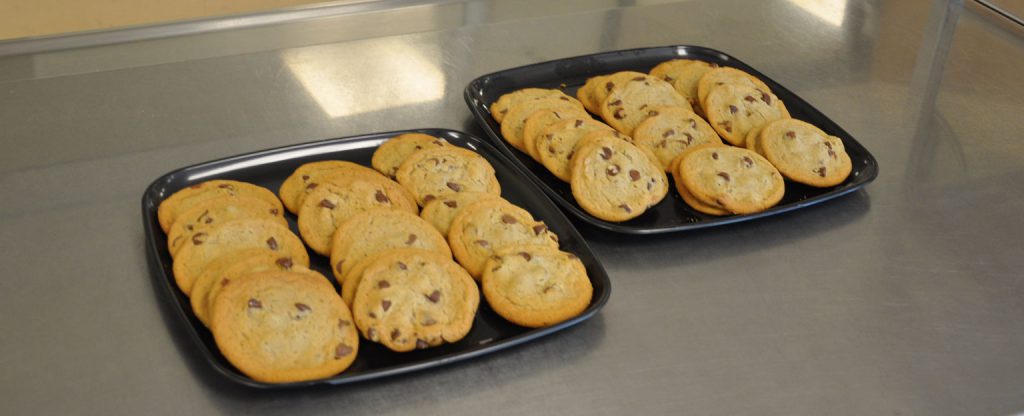 Two plates of cookies that look delicious