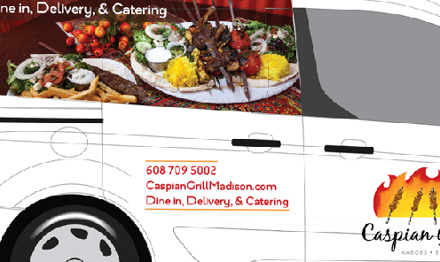 Caspian Grill Van Wrap