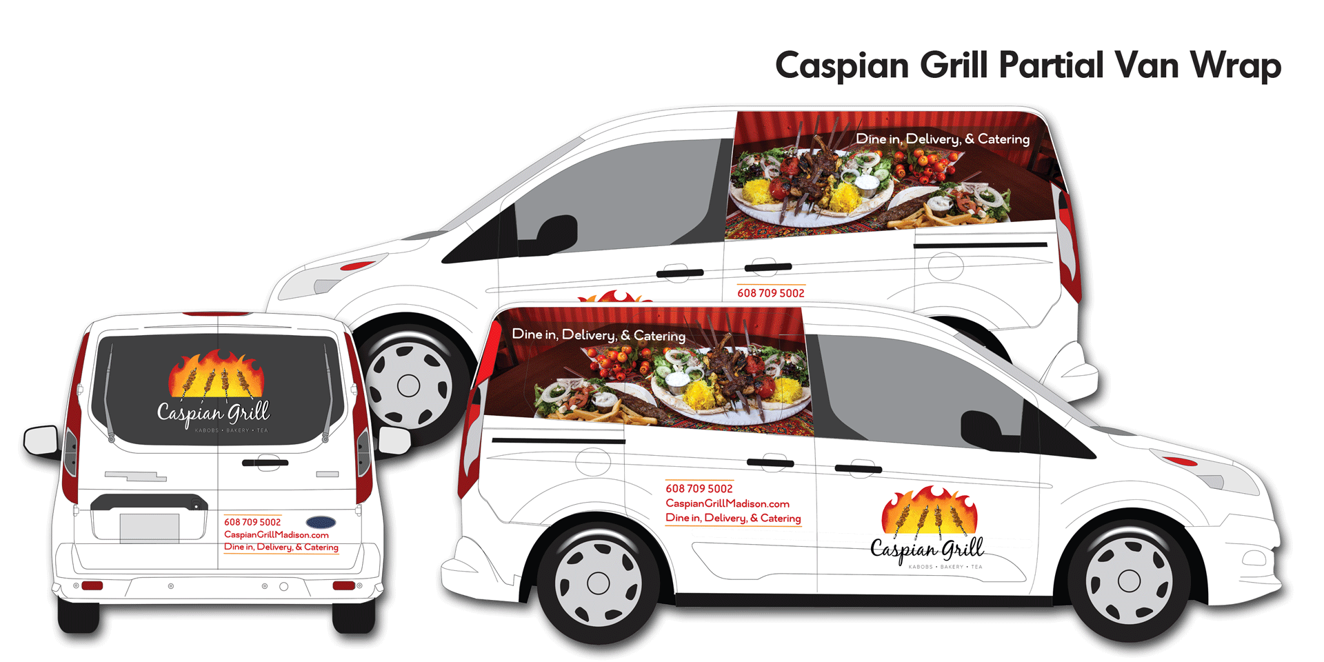 Caspian Grill van wrap