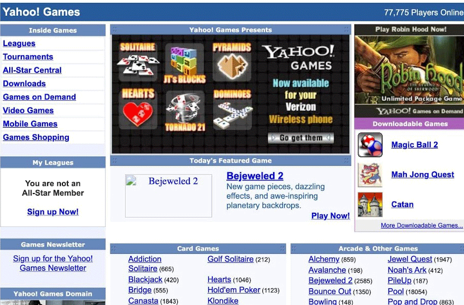 Yahoo 90s Website